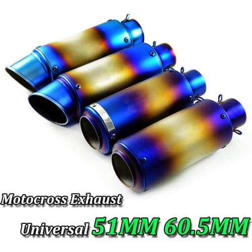 Universal 51MM 60.5MM Modify Motocross Exhaust Motorcycle Exhaust Escape Moto For Z750 Z900 CBR600 CBR1000 TMAX500