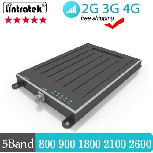 EGSM Signal Booster 5 Band GSM 3G WCDMA UMTS 4G LTE ALC 800/900/1800/2100/2600MHz Cellphone Repeater B20/B8/B3/B1/B7 Amplifier