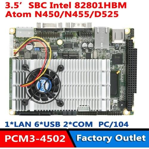 Onboard 1G DDR2 Ram With Atom N450/N455/D525 CPU 6*RS232 Embedded Motherboard PC/104