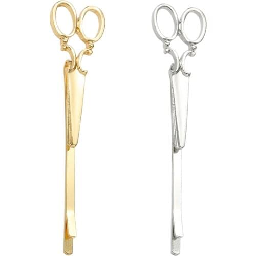 1PC 2 Colors Creative Scissors Shape Women Lady Girls Hair Clip Delicate Hair Pin Hair Barrette Hair Accessories Decorations