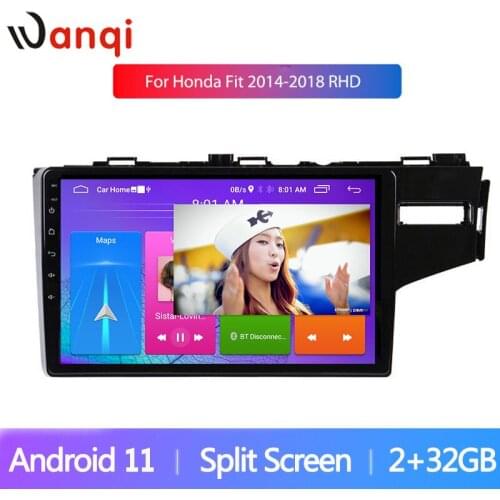 10.1" Android 10.0 Car Multimedia Player Auto Radio Stereo For Honda Fit RHD 2014-2018 GPS Navigation Accessories Split Screen