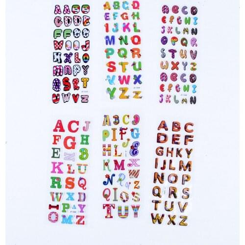 10 Sheets Alphabet Letter Bubble Sticker Cute 3d Cartoon Child Stickers for Children Baby Kids Classic Gifts Stationery 7cm*17cm