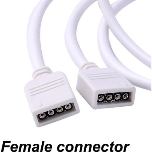 4Pins Female RGB Led Light Strip Extension Cable Connector LED Colorful Light Cable 4pin Double Head Cable