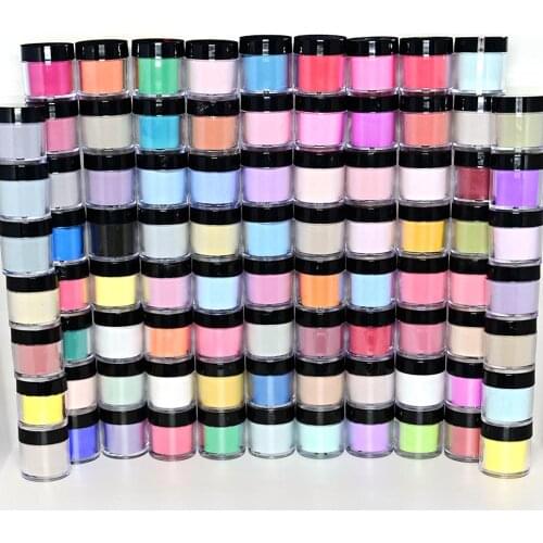 50/90Bottles/Set Random 3 in1 Nail Art Acrylic Powder Fast Dry Collection 90 Color Dip Dust Bulk Clear Acrylic Kit Powder Tc#100