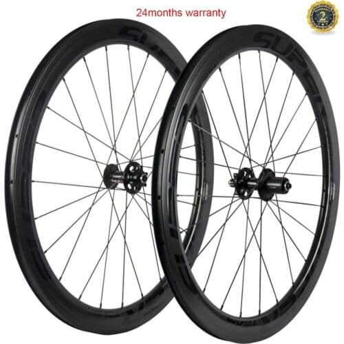 700C Road Disc Brake Wheelset 50mm Bicycle Cyclocross Carbon Fiber Bike Wheels Clincher 25mm U Shape Superteam Wheels
