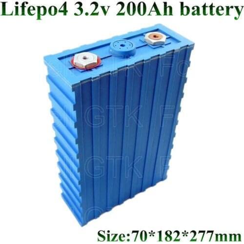 8pcs 3.2V 200Ah LiFepo4 Lithium Battery for 12V 24V Battery Pack DIY Solar Energy System Golf Trolley EV Caranvan Motor Home