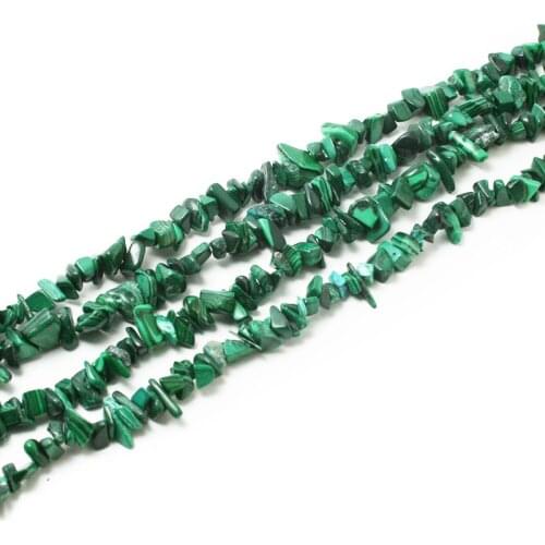 Free Ship 5-8mm Approx 87cm/string Malachite Natural Stone Gravel Loose Chip Beads for Jewelry Making BTB733-07