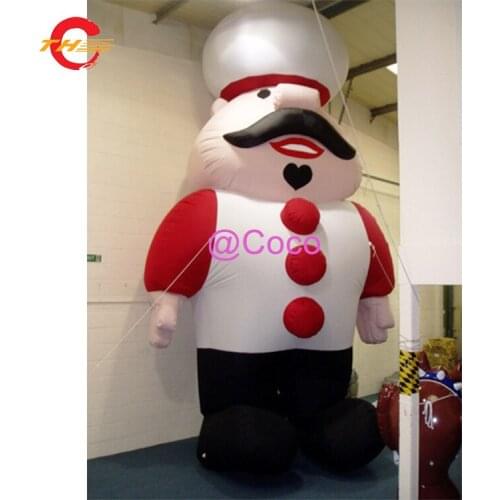 Free air ship to door,advertising inflatable decoration cartoon character, 10ft/3m high inflatable promotion chef/cook man model