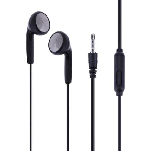 Black Universal earphone 3.5mm Wired Stereo Headphone Headset Earpiece With Mic For Phones MP3 Music player Computer
