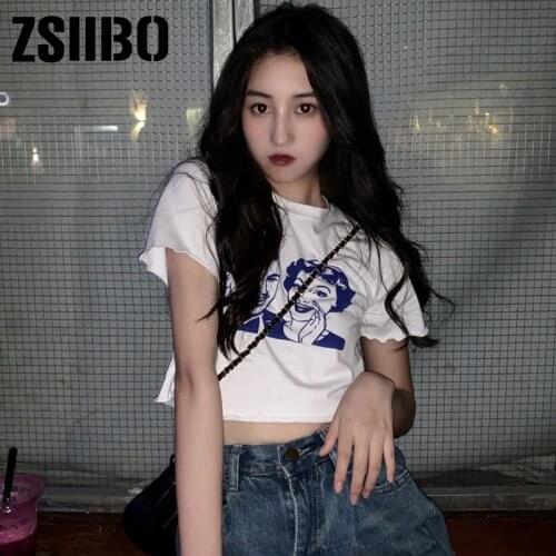 Women T Shirts Male and female characters Print Tshirt Streetwear Tops Female Short Sleeve Tee Shirt Harajuku Woman tee top