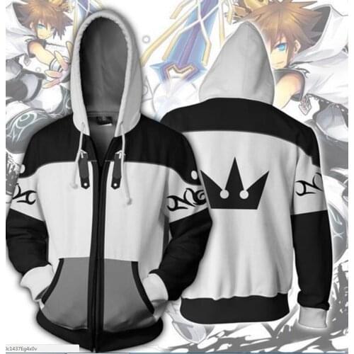 Kingdom Hearts costume men women Sora Cosplay Anime 3D Print cosplay costume hoodie jacket pullover coat Airbender Sokka hoodie