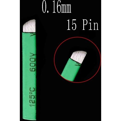Hotsell Microblading Tattoo Needles 15/18/2 pins 0.16mm for Microblading Embroidery Pen Pernement Makeup Eyebrow Tattoo