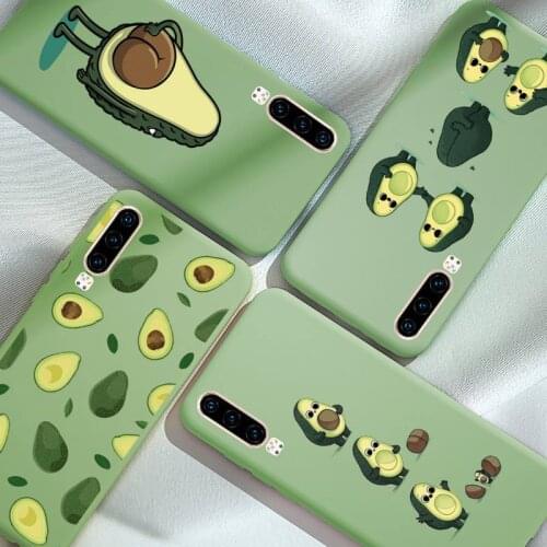 Fruit Avocado cute Phone Case Green Candy Color for iPhone 6 7 8 11 12 s mini pro X XS XR MAX Plus