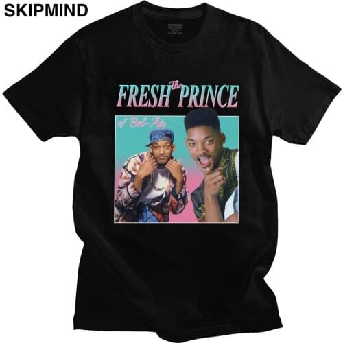 Fashion The Fresh Prince Of Bel Air T Shirt Men 90s Style Will Smith T-shirt Short Sleeve Cotton TV Tshirt Carlton Banks Fan Tee
