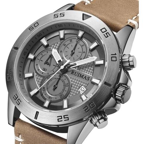 MEGIR RUIMAS Men Watch Sport Chronograph Quartz Military Watch Luxury Brand Zegarek Meski Erkek Kol Saati Relogio Masculino 572
