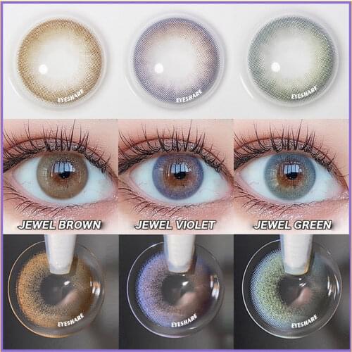 1pair JEWEL Series New Color Cosmetic Contact Lenses for Eyes color lenses Yearly use
