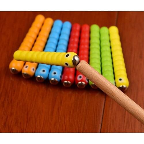 Montessori Educational Toys Catching Wooden Toys Accessories Worms Game Educational Toys for Children Kids