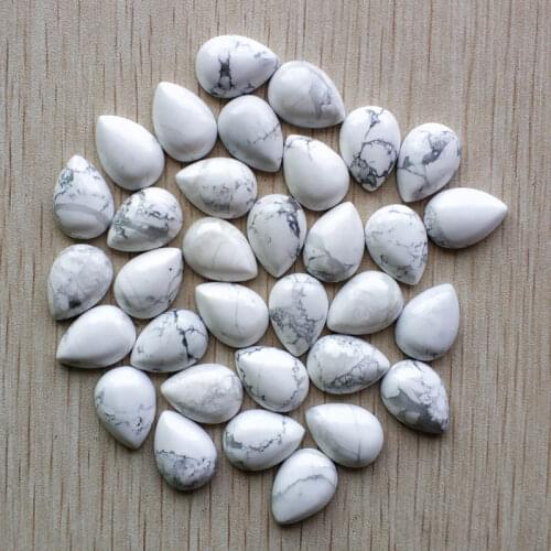 Wholesale 50pcs/lot fashion good quality natural stone water drop shape cabochon Beads 13x18mm for jewelry making free shipping