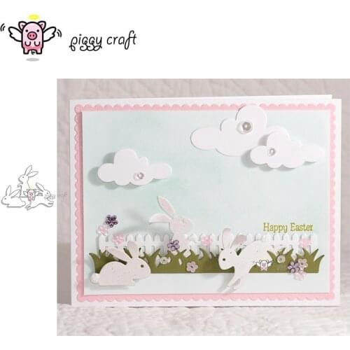 Piggy Craft metal cutting dies cut die mold 3Pcs Rabbit decoration Scrapbook paper craft knife mould blade punch stencils dies