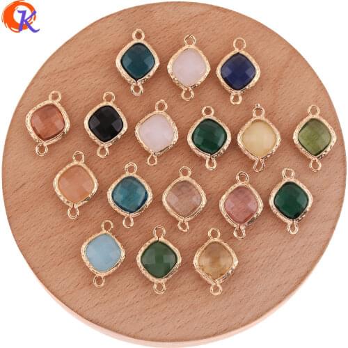 Cordial Design 50Pcs 13*19MM Jewelry Accessories/DIY Earring Making/Crystal Connectors/Charms Jewelry/Hand Made/Earring Findings