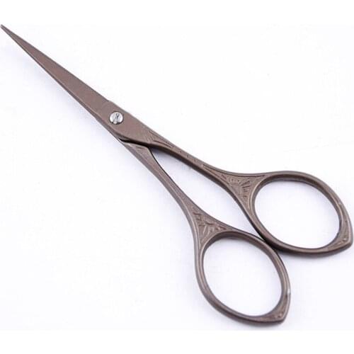 98mm Titanium European Vintage Floral Scissors Tesouras Para Costura Handicrafts Household Scissor Tailor Sewing DIY Home Tools