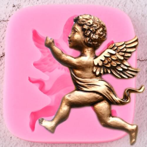 Angel Baby Silicone Molds Baby Birthday Cupcake Topper Fondant Cake Decorating Tools Candy Resin Clay Chocolate Gumpaste Moulds