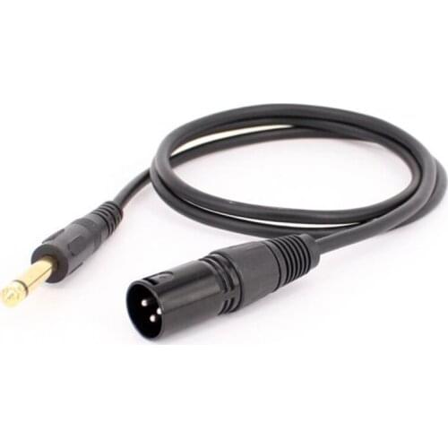 XLR 3 Pin Plug To 6.35mm (1/4") Male Mono Jack Plug Cable High Quality Microphone Cord