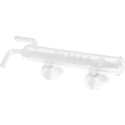 1 Piece Aquarium Tank Spiral Glass CO2 Diffuser/ Bubble Counter with 2 suction cup, Carbon Dioxide Atomizer