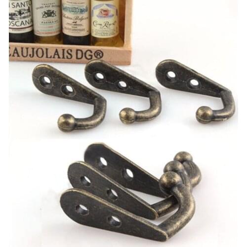 1pc Vintage Mini Clothes Hook Hanger Metal Wall Hanging Hook Key Rustic Rustic Bronze Coat Hook Bag Hanger Robe Hook B5Z1 H T4W0