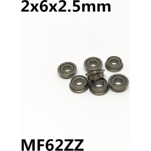 10Pcs MF62ZZ 2x6x2.5 mm Flanges Bearing Deep Groove Ball Bearing High quality Aeromodelling MF62Z MF62