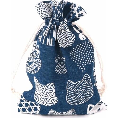 13*18cm Fresh and lovely cartoon Korean version souvenir of cordage bags handmade cotton jewelry packaging cloth bags10 pcs