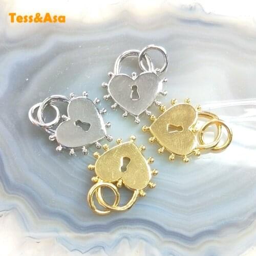 5pcs Mini Lock Charms Gold Silver Padlock Pendant Heart Pendant Lock Charm Lock Pendant Padlock Necklace For Women Jewelry DIY