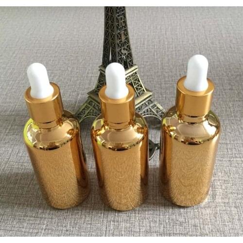 50ml essential oil glass bottle dropper w golden-plated makeup containers small pefume containers perfume atomizer sample bottle