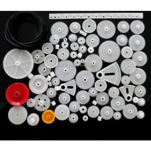 81 kinds 1set gear bag package toys gear white plastic gear for DIY model accessories robot technology