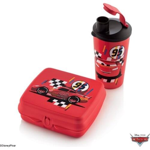 Tupperware Cars Cup Drinker and Sandwich Box Set