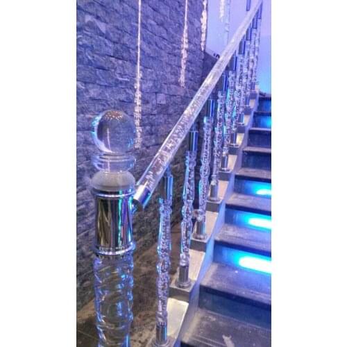 Freeshipping Custom villa Acrylic fence parts poles Easy to install 1100mm pole