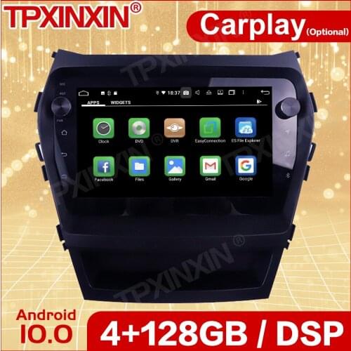 Wireless Carplay Car Android Stereo Receiver For Hyundai IX45 Santa Fe 2014 2015 2016 2017 2018 Radio Audio Recorder Head Unit