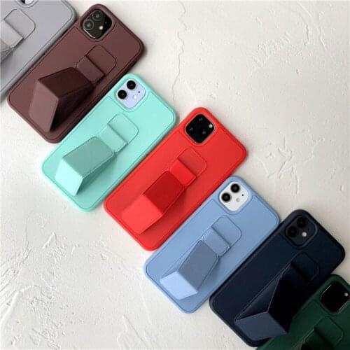 Phone Case with Wrist Strap Holder for iPhone 12 Pro 12mini 12promax 2020 New Case for iPhone 11 11Pro X XS XR XMax 7 8 Plus 6