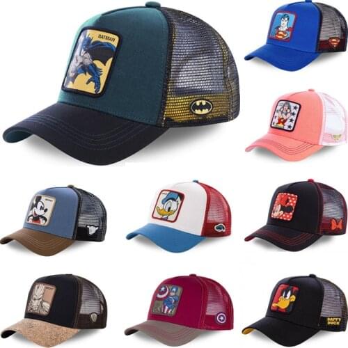 High Quality Disney Star Wars Mickey Anime Snapback Cotton Baseball Cap Men Women Hip Hop Dad Mesh Trucker Hat Dropshipping