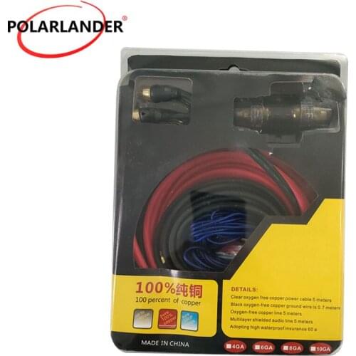Subwoofer Amplifier Wiring 10GA Car Audio AMP Power Cable 1500w With AGU FUSE