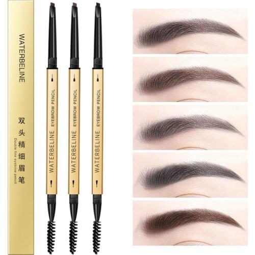 2019 New Brand Eye Brow Tint Cosmetics Natural Long Lasting Paint Tattoo Eyebrow Waterproof Black Brown Eyebrow Pencil Makeup