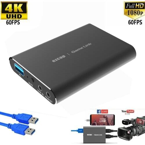 Ezcap311P 4K 60FPS Input USB HDMI Video Capture Card 1080P60 Live Streaming HDMI Game Capture Mic Line Input Headset Output
