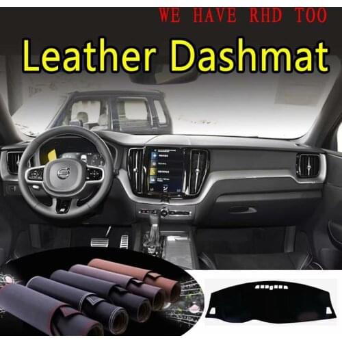 For Volvo xc60 T4 T5 T6 2018 2019 2020 Leather Dashmat Dashboard Cover Prevent Sunlight Pad Dash Mat Carpet Car Styling Custom