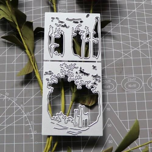 Forest Animals Deer Rectangular Frame Metal Cutting Dies Template DIY Scrapbook Paper Card Embossing Stencil