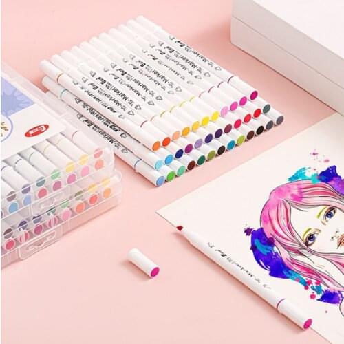 Markers 36 Color Sketch Art Marker Pen Double Tips Pens For Artist Manga Markers Art Supplies School Watercolor Pen Stationery