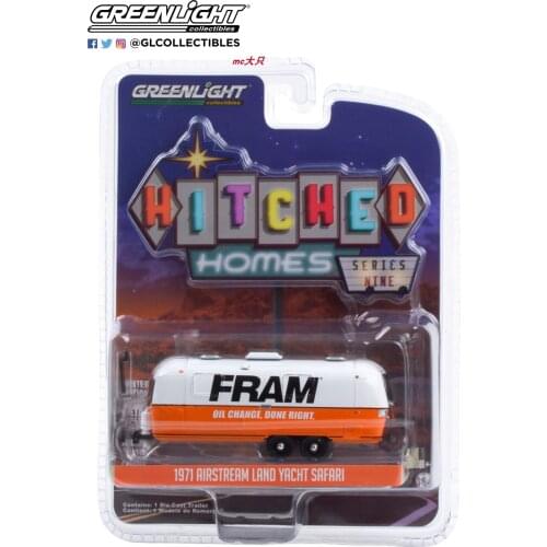 GreenLight 1:64 1971 Airstream Double-Axle Land Alloy model car Metal toys for childen kids diecast gift