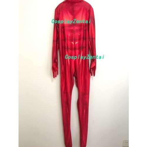 Male Musle Shade Suit Halloween Costume 3D Print Spandex High Quality Zentai Bodysuit Halloween Costume No Mask