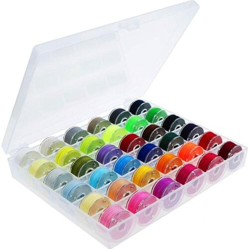 36pcs Sewing Thread Bobbins with Bobbin Case Sewing Thread Kit For Multiple Sewing Machine Embroidery Bobbins Thread Kit