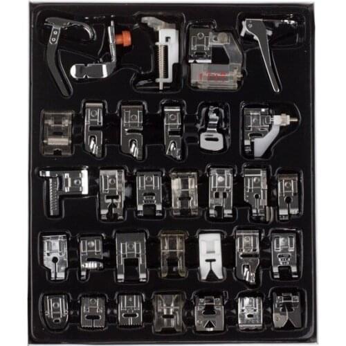 32pcs Domestic Sewing Machine Presser Foot Feet Kit Set With Box For Brother Singer Janom