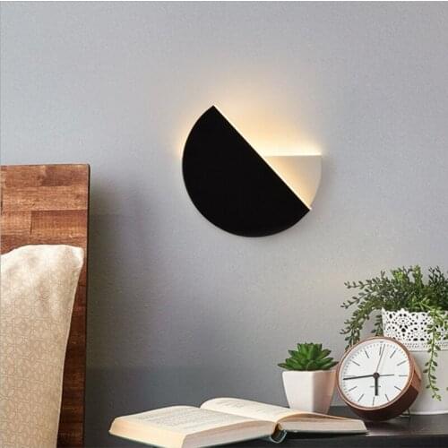 Moon Wall Lamp 350 Degree Rotating Wall Light Modern Minimalism Aluminum Mounted Led Light Fixture Room Loft Decor Lamps